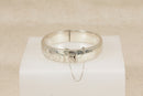 Classic Vintage Sterling Silver Floral Hinged Bangle – Birmingham 1971