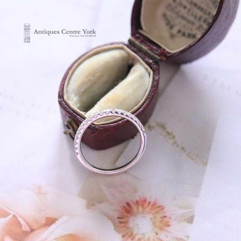 18ct White Gold Diamond Half Eternity Ring 0.35ct