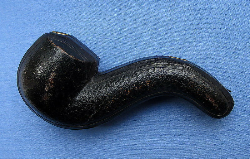 Antique Miniature Briar Smoking Pipe/Bruyere Francaise/Silver Collar/Cased