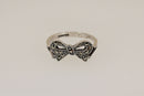 Pretty Art Deco Silver & Marcasite Bow Ring – Circa 1930s