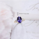 18ct Tanzanite & Diamond 3 Stone Ring