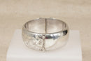Stunning Vintage Sterling Silver Hinged Cuff Bangle – Rare Chester Hallmarks 1961