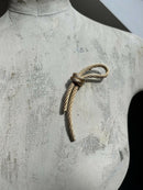 Vintage Christian Dior Gold Plated Rope Style Brooch