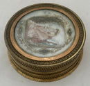 Early 19th Century Gilt Metal Memorial Miniature Picture Box.