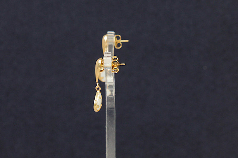 9ct Gold & Fire Opal Earrings