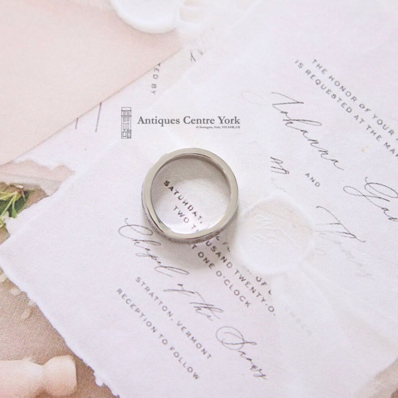 Platinum Curved Diamond Wedding Band