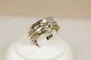 Silver & Crystal Spinner Ring
