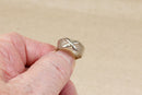 A Bold Sterling Silver Rope Design Band Ring