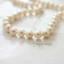 22" 7mm Cultured Pearl Necklace on Silver & Pearl Clasp