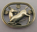 Vintage Georg Jensen Sterling Silver Kneeling Deer Brooch Design No 256