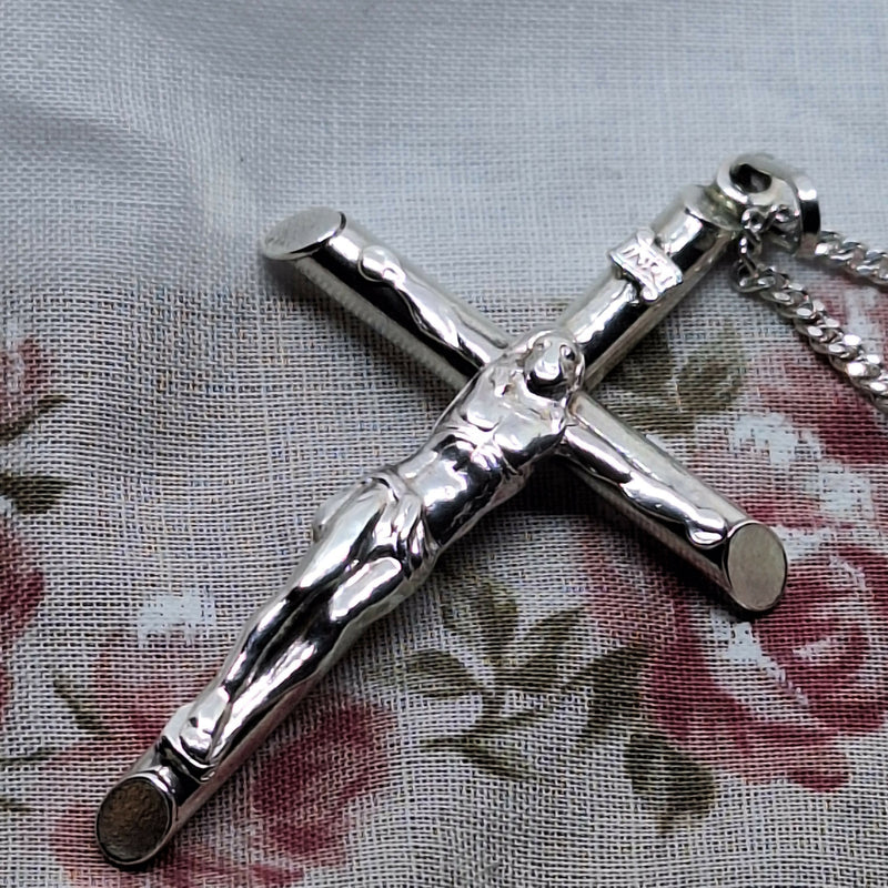 Silver Crucifix on 16" Silver Chain