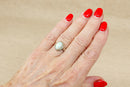 Pretty Silver Fire Opal Ring – Oval Cabochon Design
