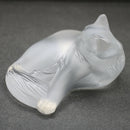 Marie-Claude Lalique happy cat sculpture/paperweight