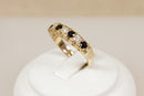 Vintage 9ct Gold ‘Edwardian’ Style Sapphire & Diamond Ring – Birmingham 1986