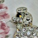 Vintage Rhinestone Poodle Brooch