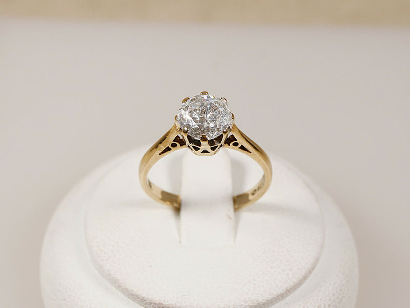 9ct Gold & CZ Solitaire Ring