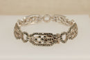 Art Deco Argentium Silver & Marcasite Bracelet
