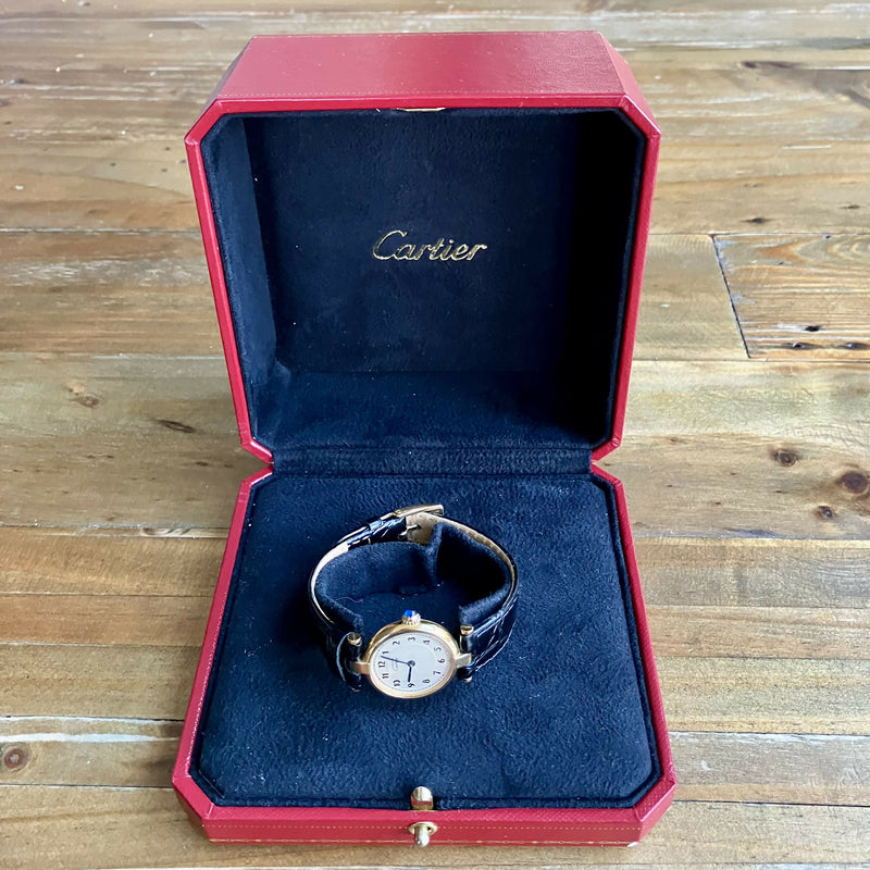 Cartier Must de Cartier Vermeil Ladies Quartz – Sterling Silver 925, G20M Gold Plated