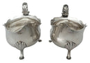 George III Pair of Old Sheffield Plate Crested Sauce Boats, circa 1780 - 1810.