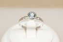 Silver & Topaz Solitaire Ring