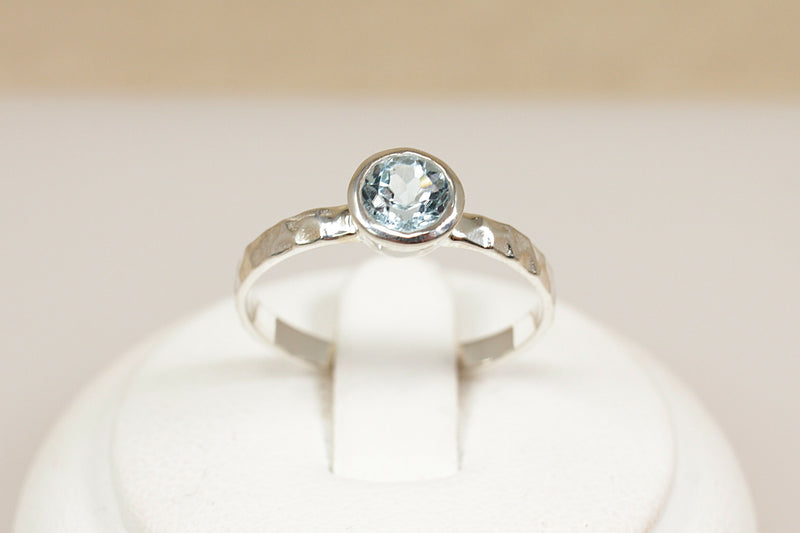 Silver & Topaz Solitaire Ring