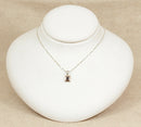 Silver & Gold Sapphire Italian Pendant & Chain