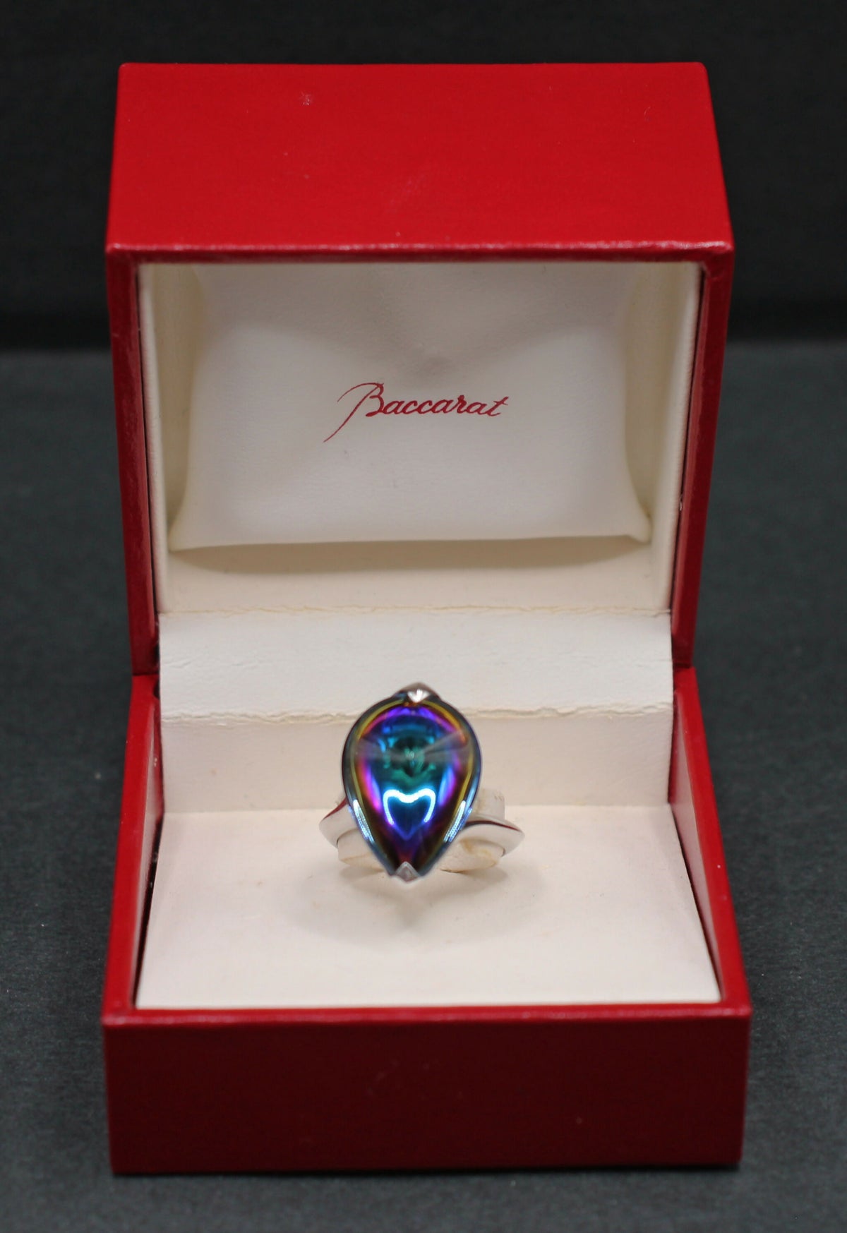 Baccarat クリスタルリング 専用ボックス付き バカラ クリスタルリング Baccarat 箱付き 11号 ーsoracoya