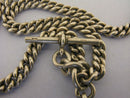 Heavy Antique Solid Sterling Silver Double Albert Pocket Watch Chain Bir 1912