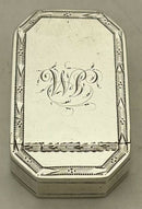 George III Silver Snuff Box. Birmingham 1799, Ford & Slater. 0.9 troy ounces.