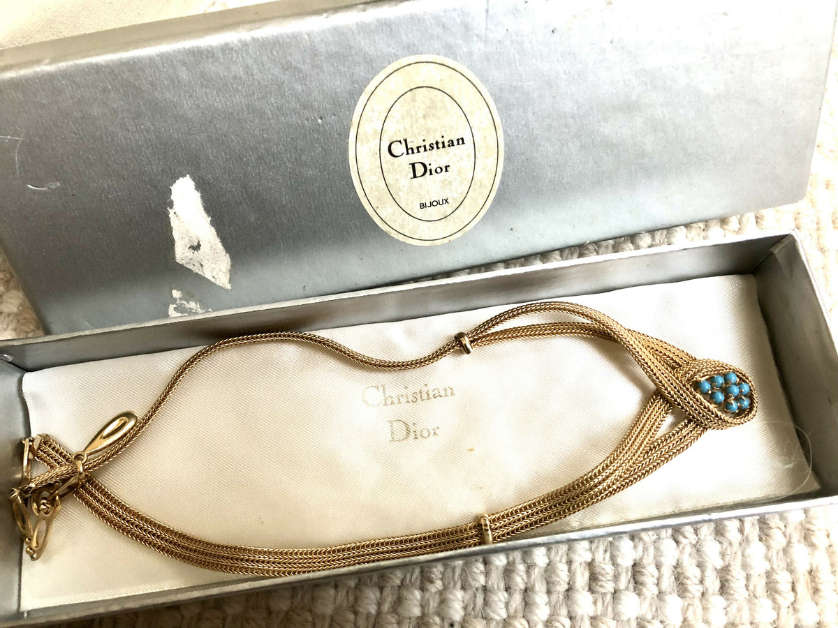 極美品 Dior trotter plate gold necklace 極美品 Dior trotter plate gold necklace