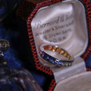 18ct White Gold Rainbow Gradient Veri-hue Sapphire Full Eternity Ring Size L