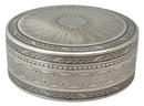 French Silver Circular Box, Circa 1910. 2.5 troy ounces.
