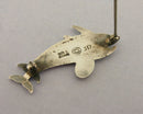 Vintage Georg Jensen Sterling Silver Double Dolphin Brooch Design No 317