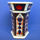 Royal Crown Derby Old Imari 1128 Hexagonal Vase
