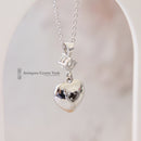 Platinum Diamond Heart Cluster Pendant