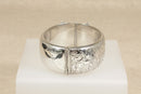 Vintage Silver Hinged Cuff Bangle 1959