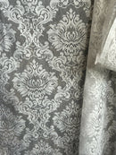 Sara - A Laura Ashley period design white cotton Curtain Panelling 60”wide per metre