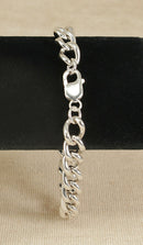 Heavy Silver Curb Chain Bracelet