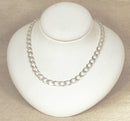 Silver Chunky Flat Curb Link Necklace Chain