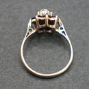 9ct gold garnet and pearl cluster ring