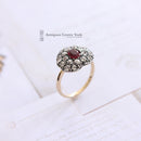 18ct Ruby & Diamond Heart Shaped Cluster Ring