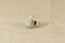 Silver & Banded Agate Statement Ring