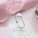 18ct White Gold Heart Cut Diamond 1.00cts Ring