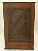 HRH Elizabeth II Bronze Portrait Profile Plaque, Royal Glasgow Institute of Fine Arts, circa 1952.