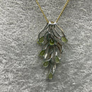 Sterling silver and peridot necklace