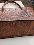 Vintage leather large capacity handbag