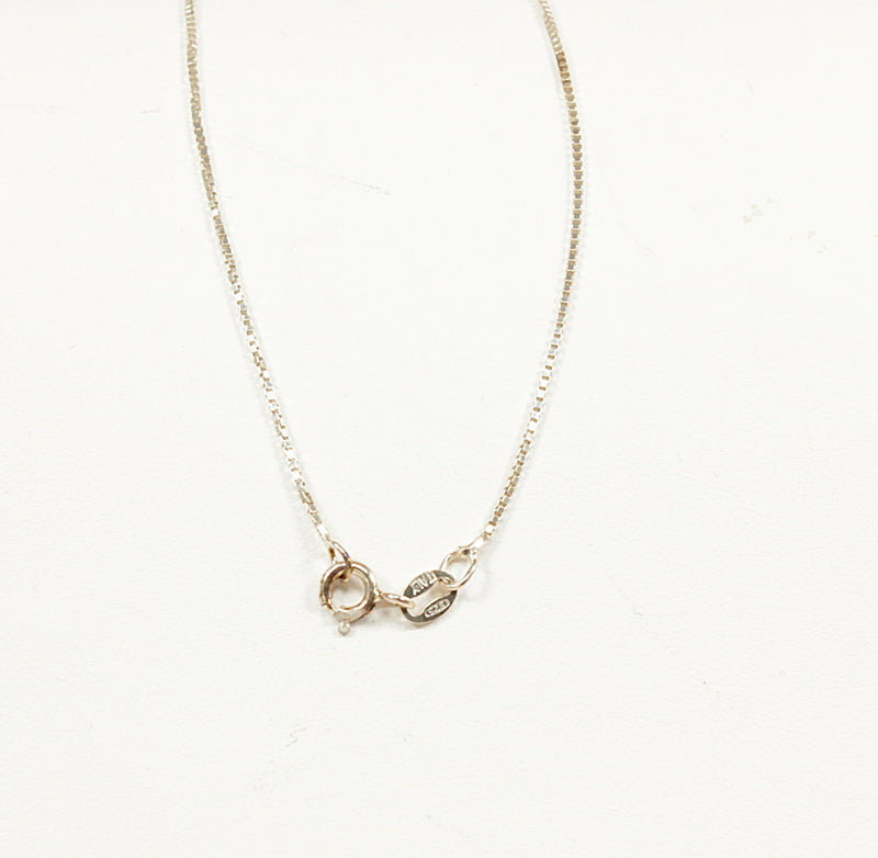 Silver & Gold Sapphire Italian Pendant & Chain