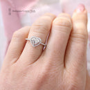 18ct White Gold Heart Cut Diamond 1.00cts Ring