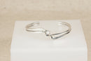 Silver Twist Tension Bangle