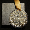 New Lalique: 2025 Gold lustre crystal snowflake Christmas ornament